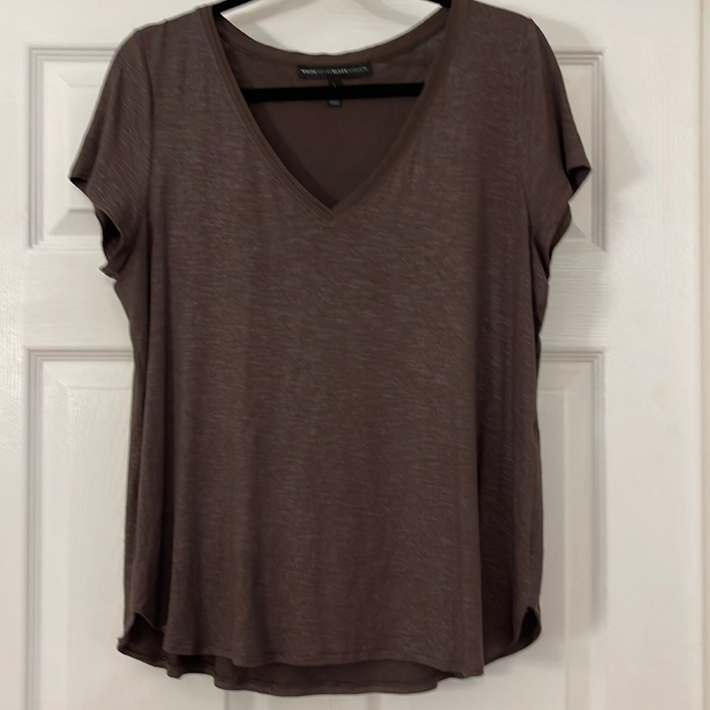 WHBM brown sparkle tee